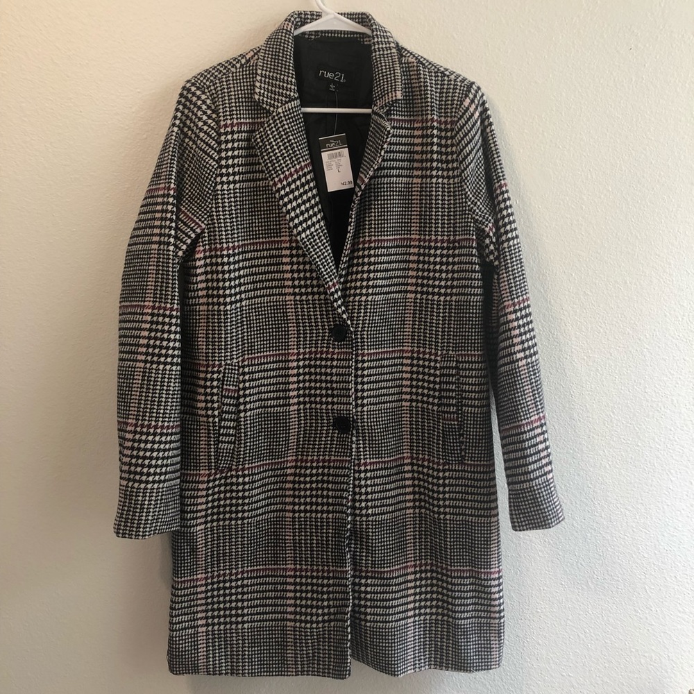 Rue21 Plaid Pea Coat